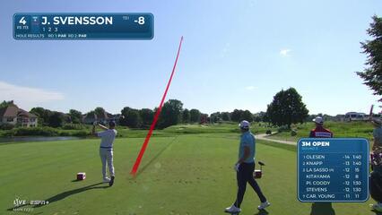 Jesper Svensson makes birdie on No. 4 at 3M Open