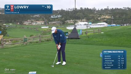Shane Lowry chips in from 1 foot for birdie on No. 7 at AT&T Pebble Beach