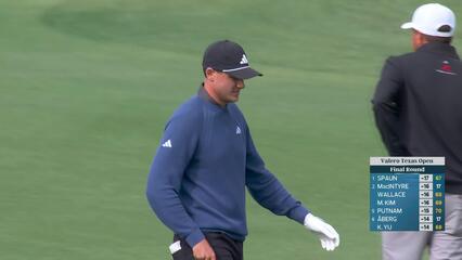 Ludvig Åberg makes birdie on No. 18 at Valero