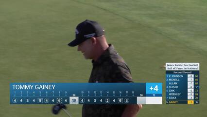 Tommy Gainey makes birdie on No. 17 at James Hardie Pro Football Hall of Fame Invitational