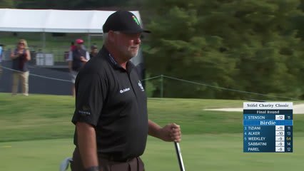 Darren Clarke makes birdie on No. 13 at Stifel Charity Classic