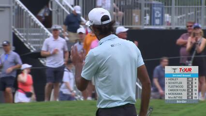 Akshay Bhatia makes birdie on No. 12 at TOUR Championship