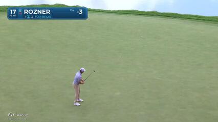 Antoine Rozner sinks a 37-foot birdie putt on No. 17 at 3M Open