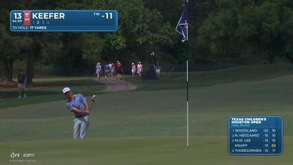 John Keefer makes 5-foot birdie putt on No. 13 at Texas Children's