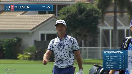 Thorbjørn Olesen sinks 16-foot birdie putt on No. 18 at Cognizant Classic