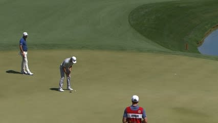 Will MacKenzie drops in his birdie putt from 21 feet at Shell