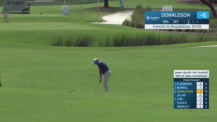 Jamie Donaldson makes birdie on No. 11 at James Hardie Pro Football Hall of Fame Invitational