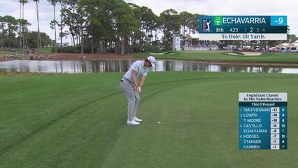 Nico Echavarria hits 135-yard approach to 14 feet, makes birdie on No. 8 at Cognizant Classic