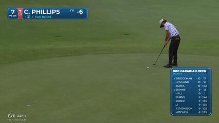Chandler Phillips sinks 22-foot birdie putt on No. 7 at RBC Canadian