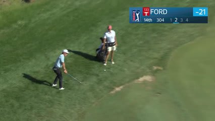 David Ford sinks 12-foot putt for birdie on No. 14 at Bank of Utah