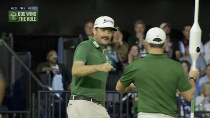 Keegan Bradley drains clutch putt to win hole at TGL