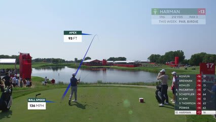 Brian Harman hits tee shot to 14 feet, sets up birdie on No. 17 at 3M Open