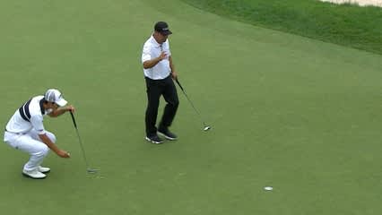 Chad Collins’ approach to 10 feet yields birdie at The Greenbrier