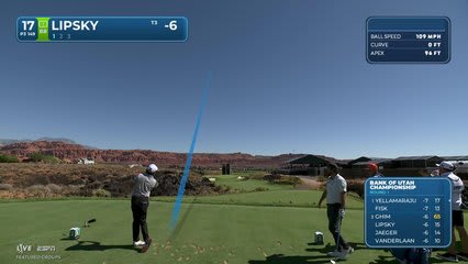 David Lipsky holes 61-foot shot for birdie on No. 17 at Bank of Utah