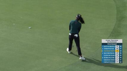 Patty Tavatanakit walks in birdie putt at Grant Thornton