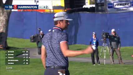 Scott Harrington makes birdie on No. 9 at Farmers