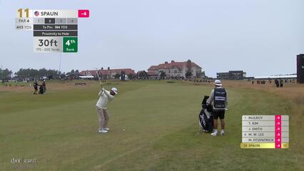 J.J. Spaun's 180-yard approach sets up birdie on No. 11 at Genesis Scottish Open