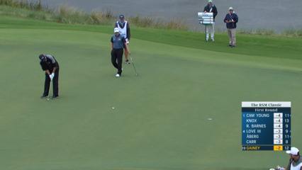 Tommy Gainey buries a 41-foot birdie putt at The RSM Classic