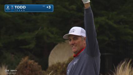 Brendon Todd holes out from 86 feet for eagle at AT&T Pebble Beach