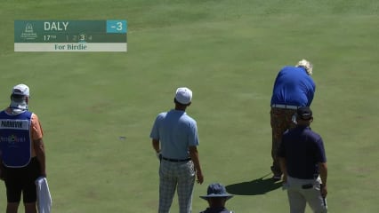 John Daly rolls in birdie putt at Ascension
