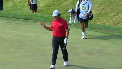 Aldrich Potgieter’s eagle from the penalty area is the Shot of the Day