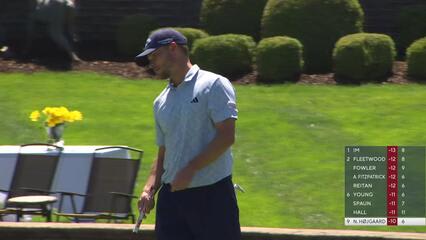 Nicolai Højgaard sinks 13-inch putt for birdie on No. 7 at Truist Championship