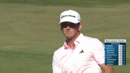Jacob Bridgeman drains 17-foot putt for birdie on No. 12 at Baycurrent
