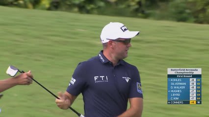 Corey Conners sinks 9-foot birdie putt on No. 11 at Butterfield Bermuda