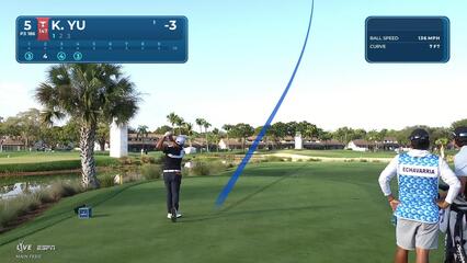 Kevin Yu makes 16-foot birdie putt on No. 5 at Cognizant Classic