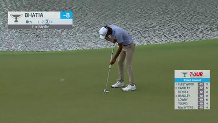 Akshay Bhatia makes birdie on No. 8 at TOUR Championship