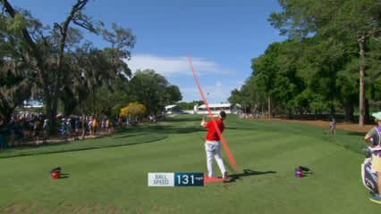 Carl Yuan throws a dart to 3 feet at Valspar