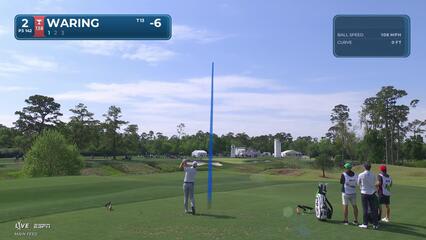 Paul Waring hits 143-yard approach to 4 feet, sets up birdie on No. 2 at Texas Children's