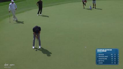 Austin Smotherman sinks 10-foot birdie putt on No. 16 at Charles Schwab