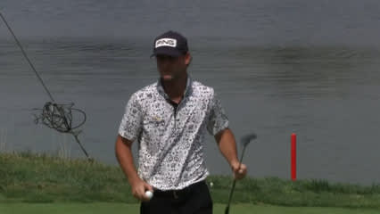 Austin Eckroat finishes strong with birdie on No. 18 at Korn Ferry Tour Champ