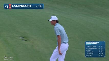 Christo Lamprecht holes out 33-foot birdie putt on No. 2 at Texas Children's