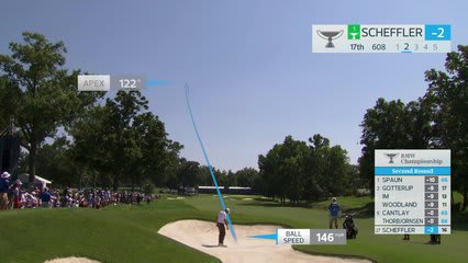 Scottie Scheffler sinks 10-foot putt for birdie at BMW Championship
