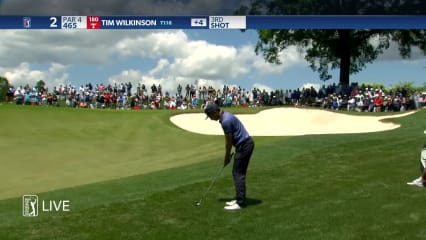 Tim Wilkinson's impressive pitch in for birdie at Wells Fargo