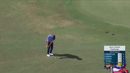 Justin Rose drains 5-foot birdie putt on No. 6 at Hero World Challenge