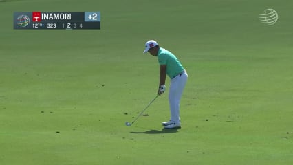 Yuki Inamori dials in approach to set up birdie at WGC-Workday 