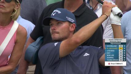 Nicolai Højgaard hits 165-yard approach to 4 feet, sets up birdie on No. 12 at Texas Children's
