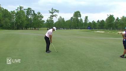 Scottie Scheffler's nice iron approach sets up birdie at Zurich Classic