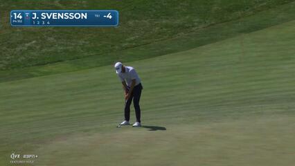 Jesper Svensson makes birdie on No. 14 at John Deere