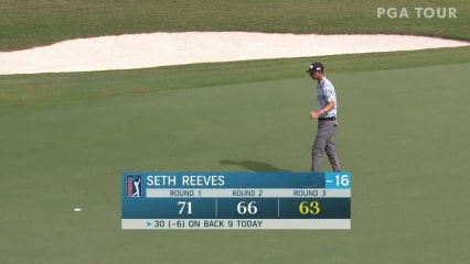 Seth Reeves makes birdie on No. 18 in Round 3 at Sanderson Farms