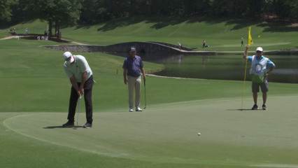 Kenny Perry holes birdie at Tradition