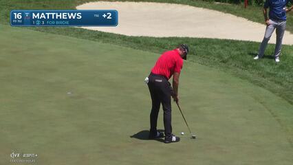 Brandon Matthews makes birdie on No. 16 at John Deere