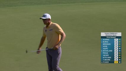 Seamus Power drains 6-foot birdie putt on No. 8 at Texas Children's
