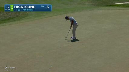 Ryo Hisatsune sinks 22-foot birdie putt on No. 12 at Valspar