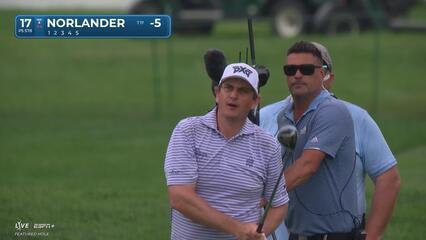 Henrik Norlander makes birdie on No. 17 at Rocket Classic