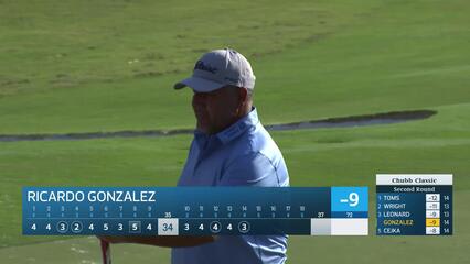 Ricardo Gonzalez makes birdie putt on No. 14 at Chubb Classic