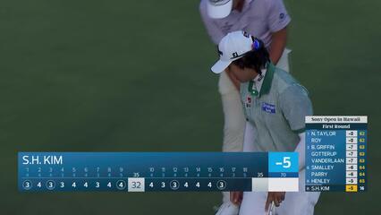 S.H. Kim sinks 29-foot birdie putt on No. 16 at Sony Open